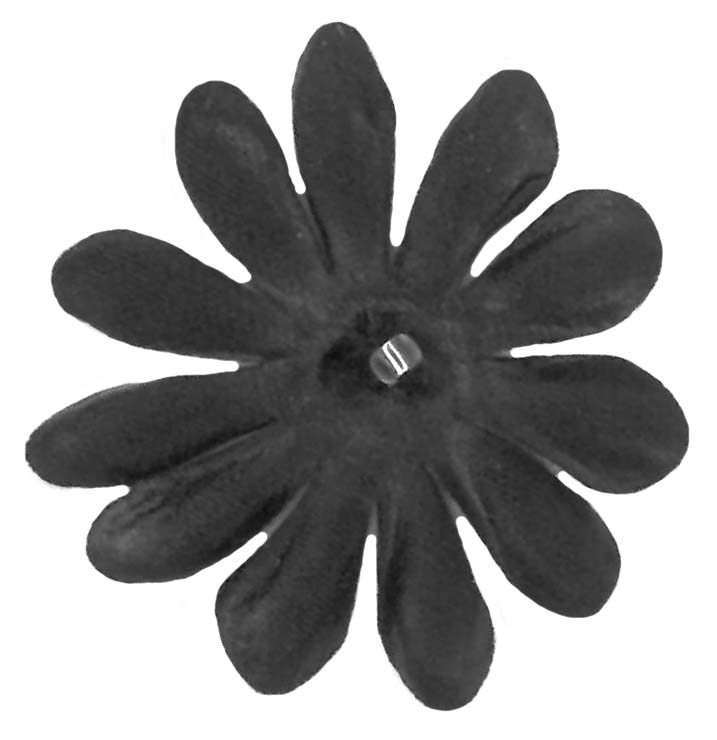 SATIN FLOWERS - BLACK